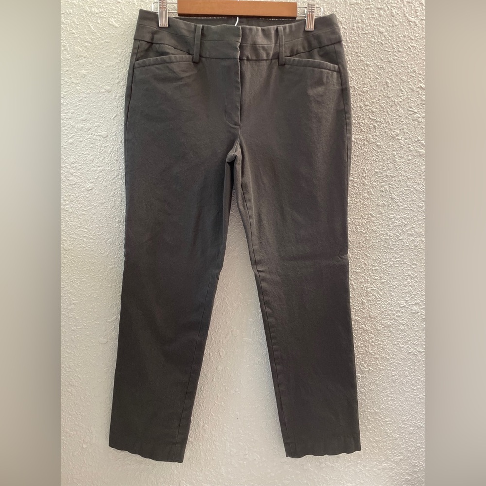 Talbots Women's Gray Straight Leg Trouser Dress Work Wear Newport Pant Size 6